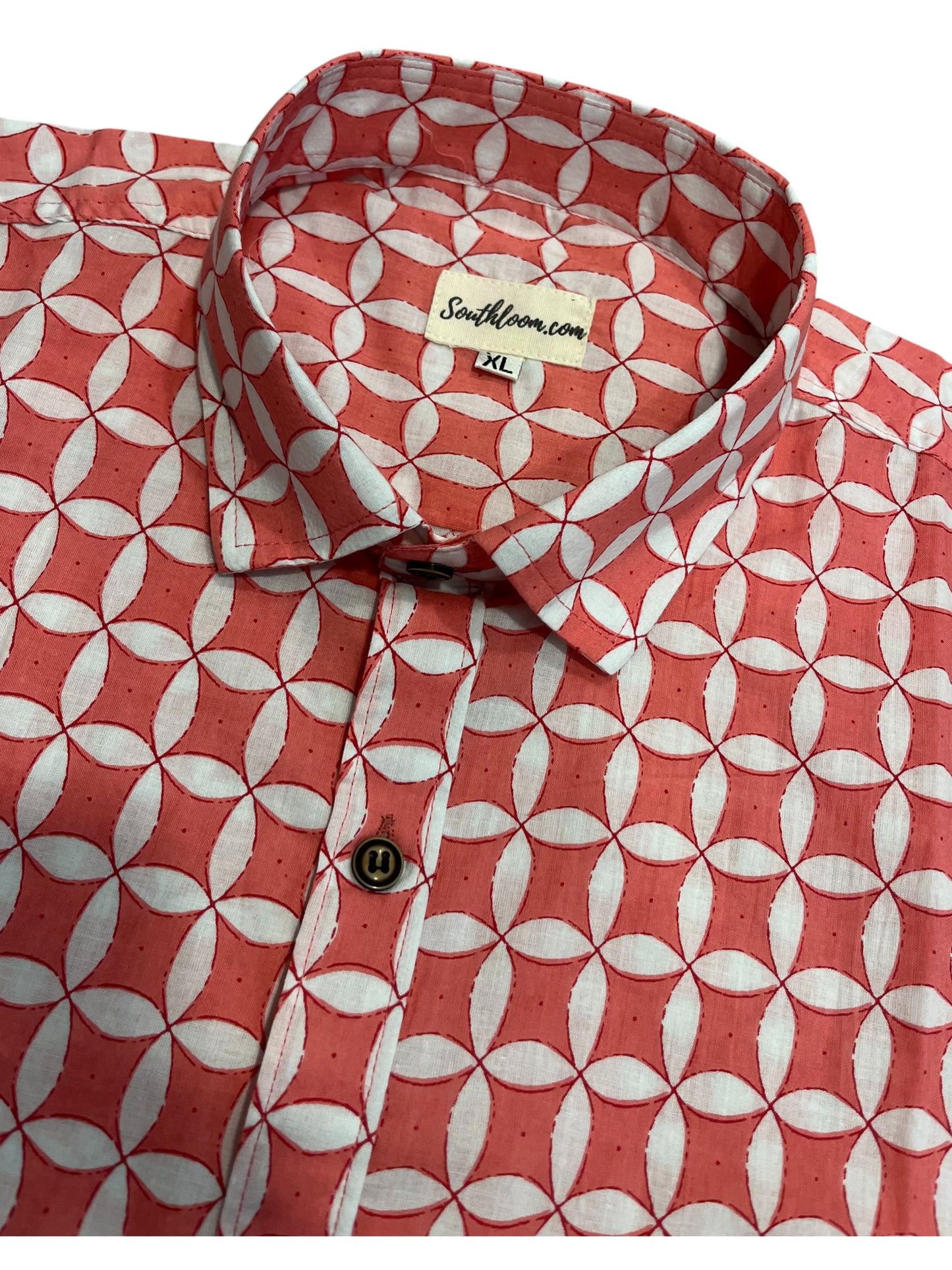 Southloom Jaipur Pure Cotton Printed Shirt For Men (XL)