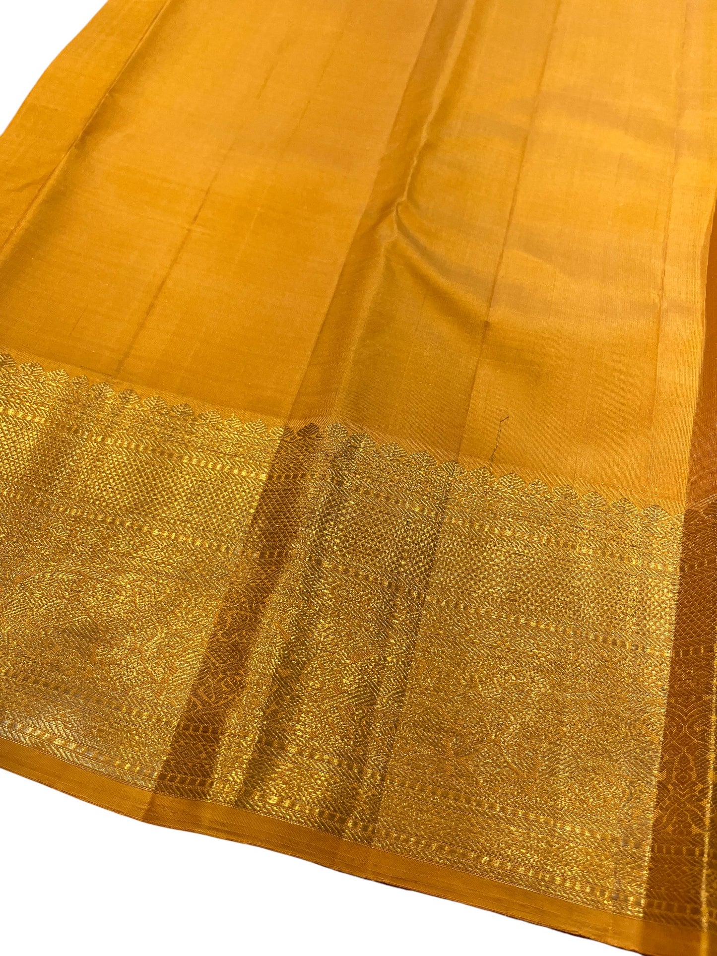 Southloom Pure Handloom Kanchipuram Silk Saree (Grey & Yellow )