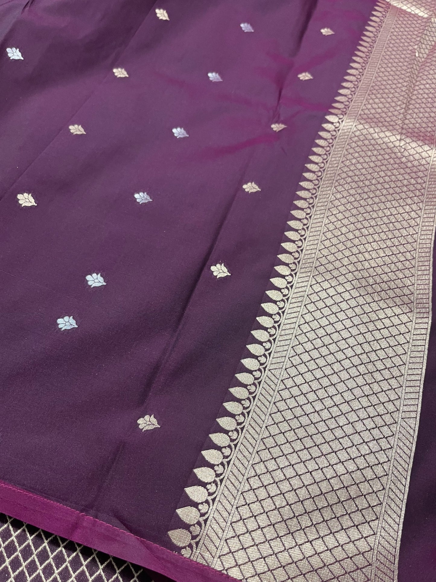 Southloom Pure Banarasi Silk Saree with Woven Work on Body and Borders