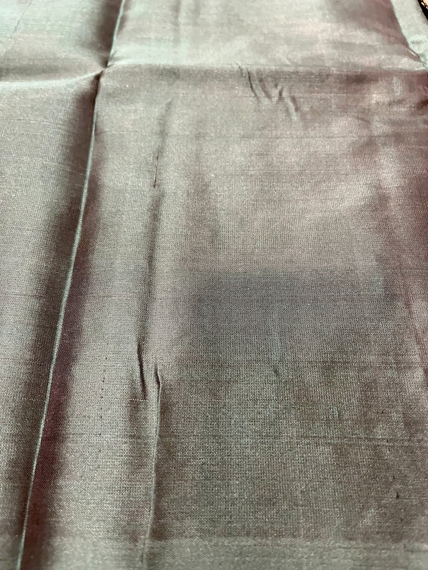 Southloom Pure Handloom Kanchipuram Silk Saree with Butta Work (Golden & Green)