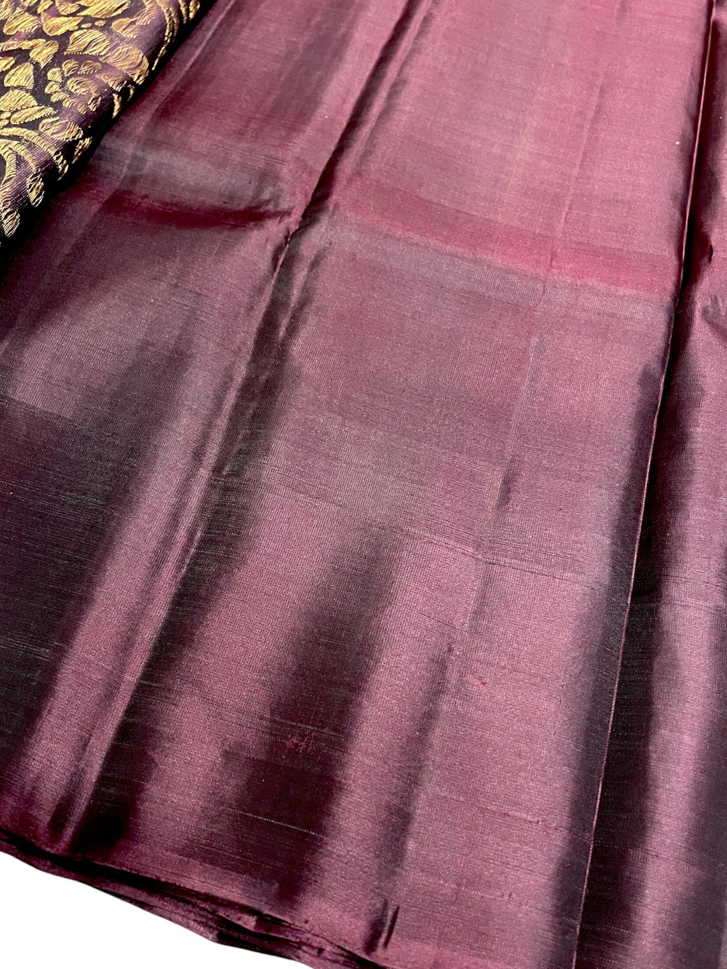 Southloom Pure Handloom Kanchipuram Silk Saree with Butta Work (Green & Purple)