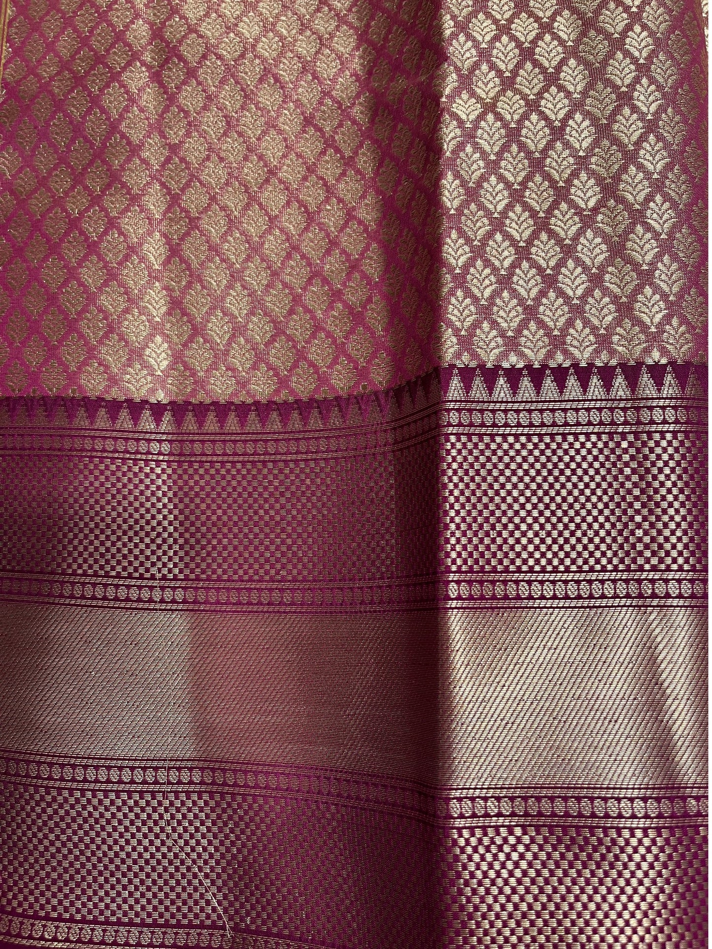 Southloom Semi Banarasi Katan Tissue Saree with Woven Work on Body and Borders
