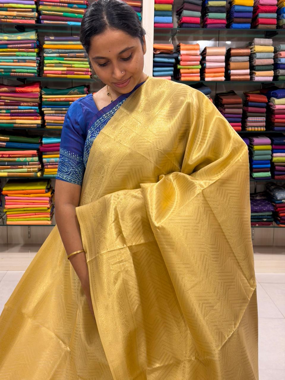 Tissue Golden Saree SL118