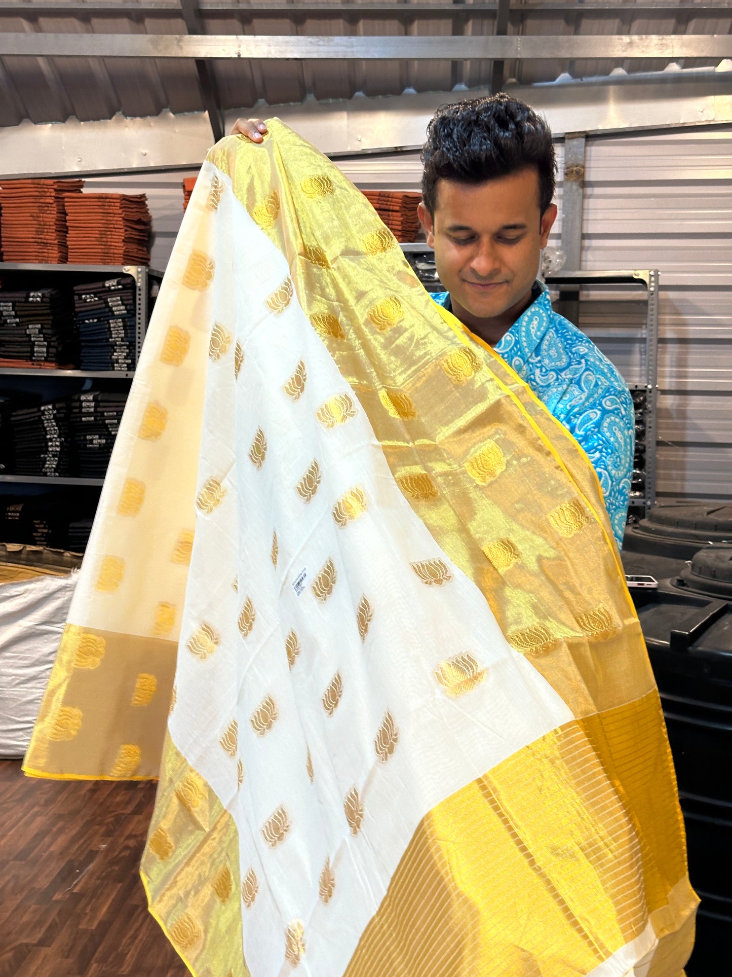 SOLD OUT RESTOCK SOON - Southloom Handloom Replica Woven Lotus Saree from Flash Sale 🔥