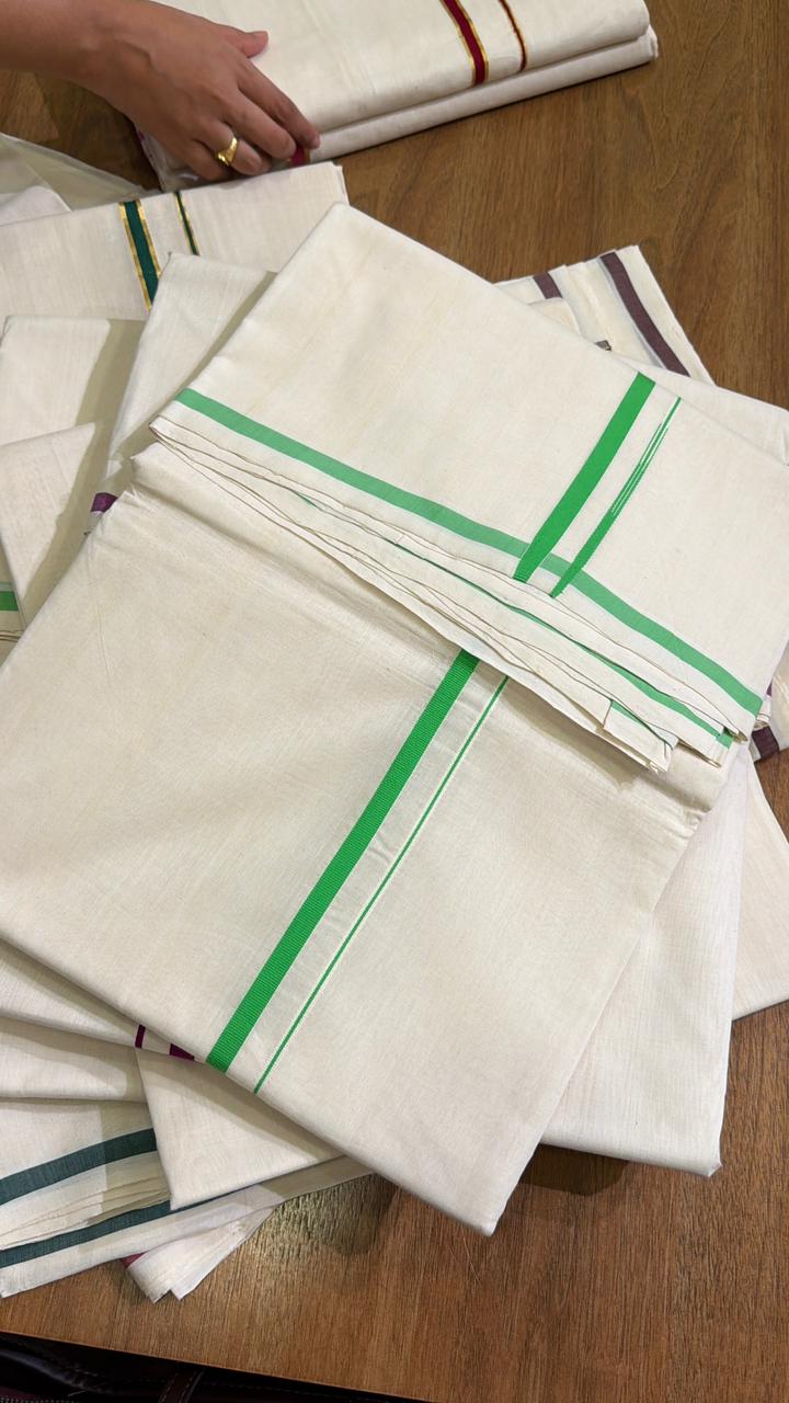 Green Border Handloom Cotton Saree SL123