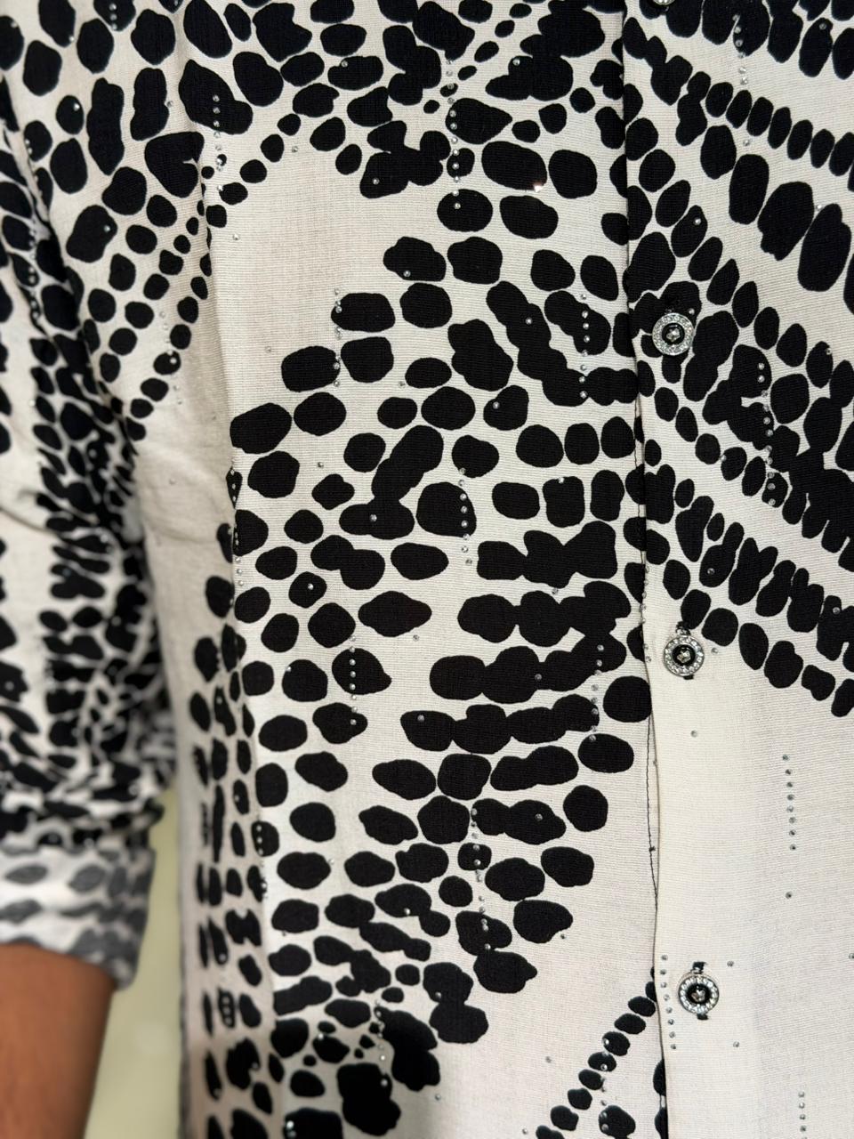 Imported Bedazzled Printed Shirt SL129