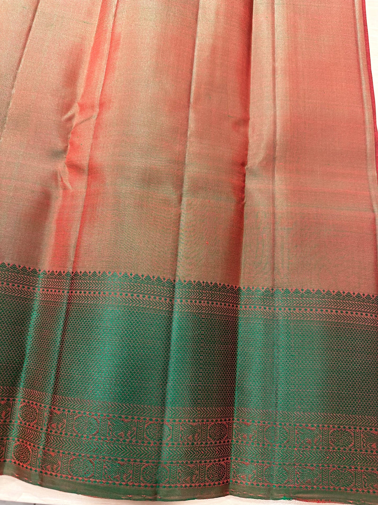 Southloom Pure Handloom Bridal Kanchipuram Silk Saree with Resham Work (Maroon & Green) SL623
