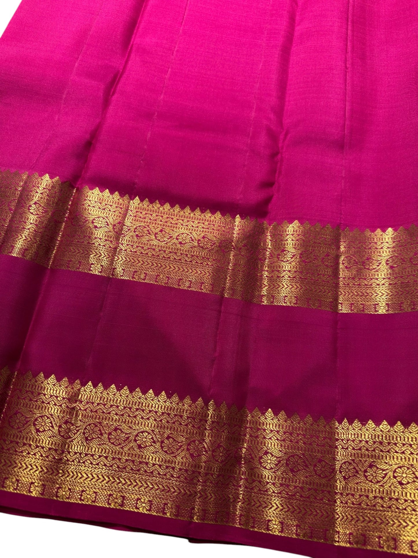 Southloom Pure Handloom Bridal Kanchipuram Brocade Silk Saree (Orange & Magenta) SL623