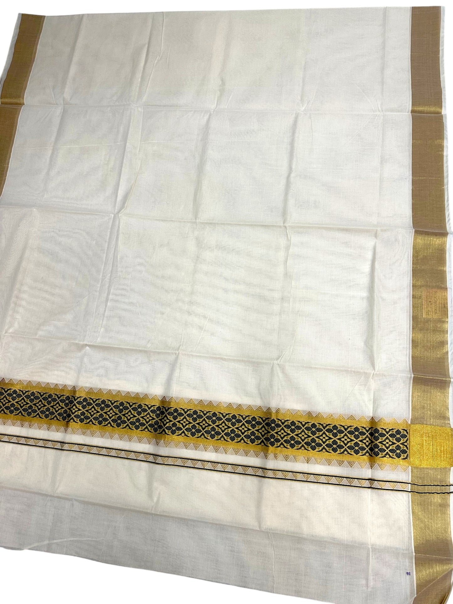 Southloom Kerala Cotton Saree (Green) SL452