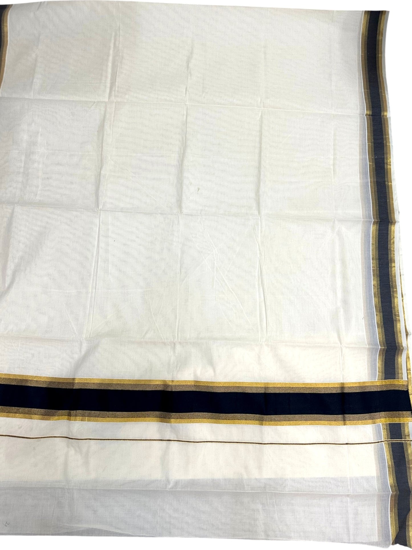 Southloom Kerala Cotton Saree (Black) SL459