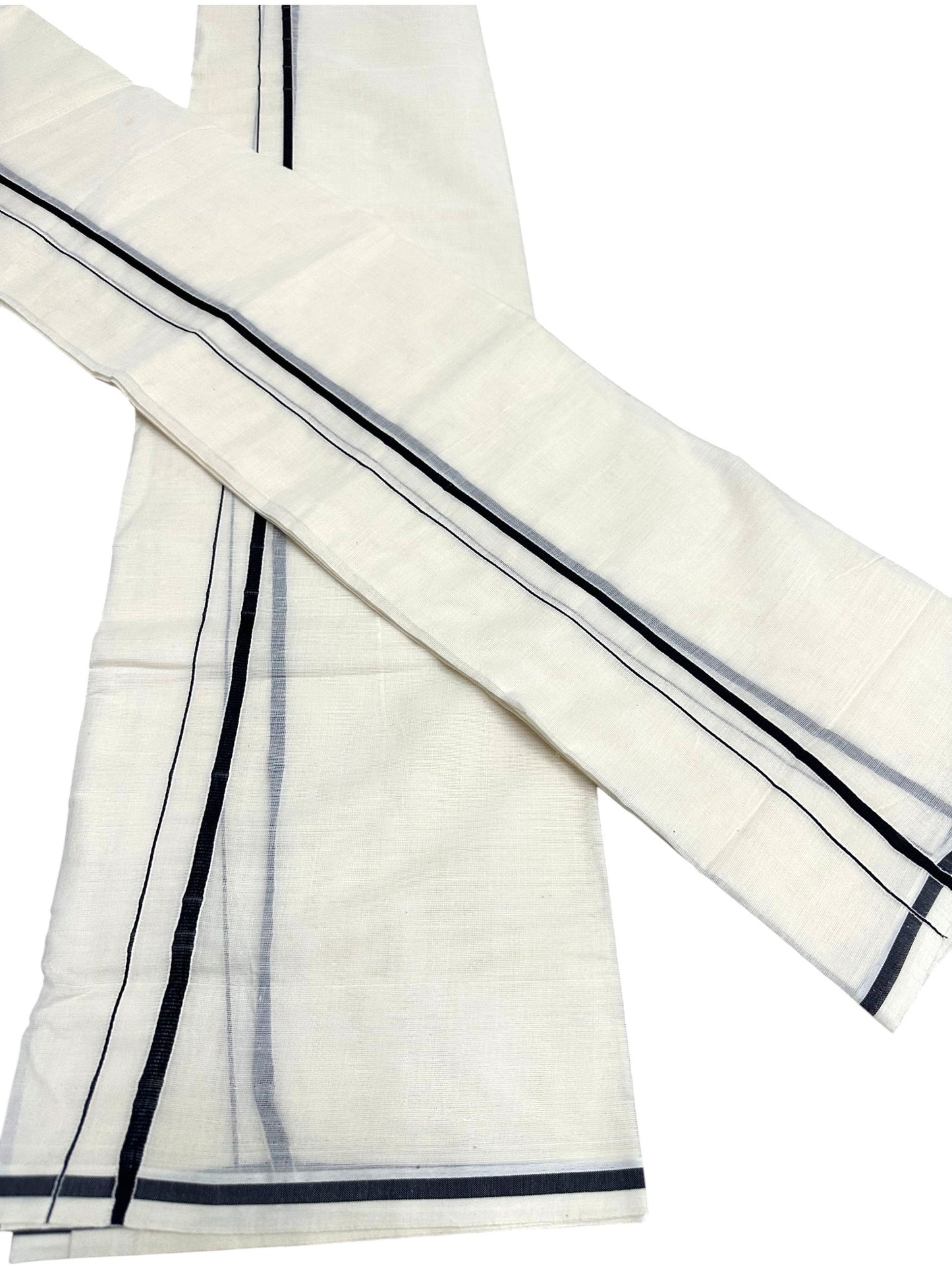 Southloom Puliyilakkara Set Mundu (Black) 2.80 mtrs SL136