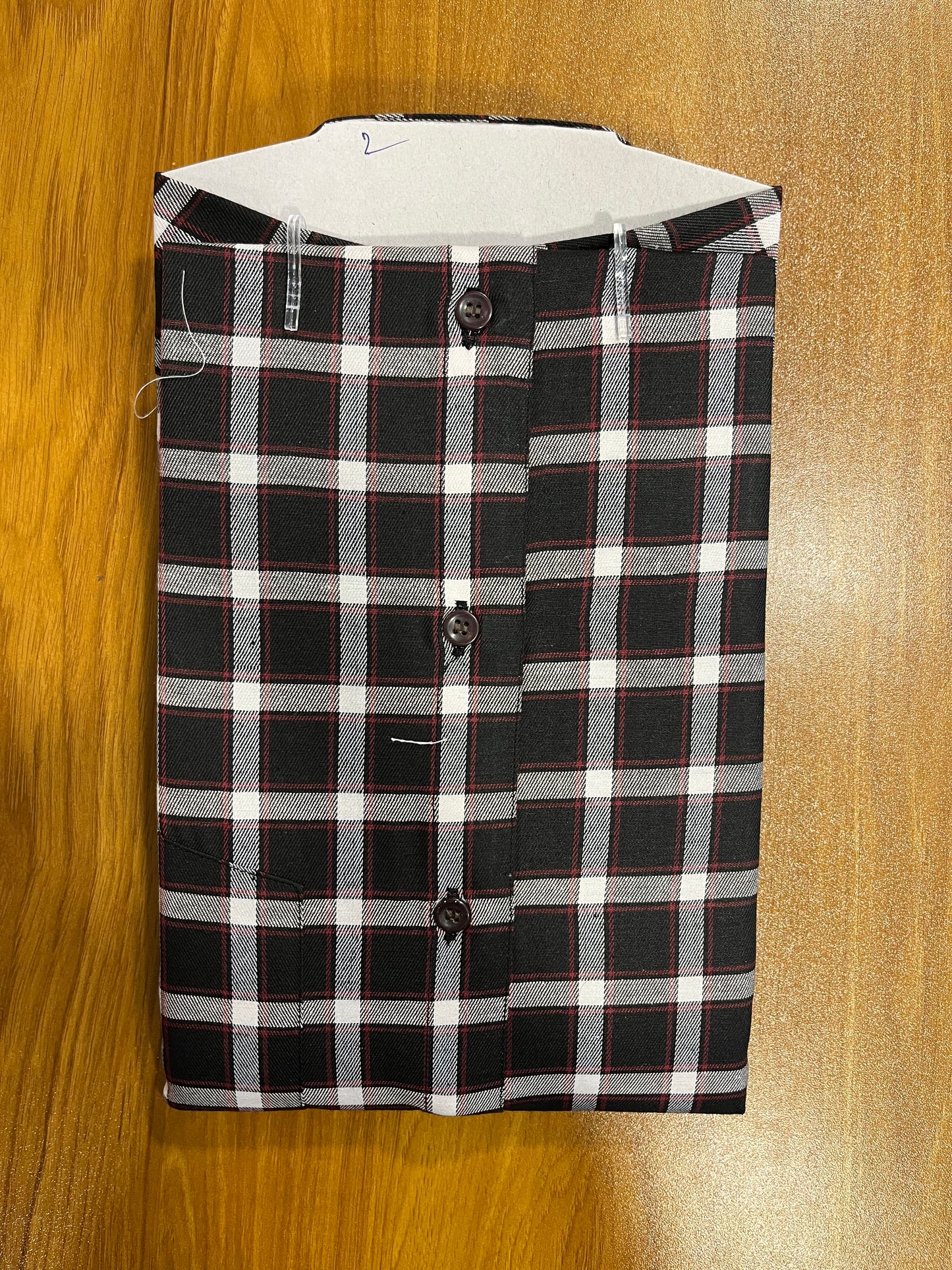 Pure Cotton Black Check Shirt (44 HS)