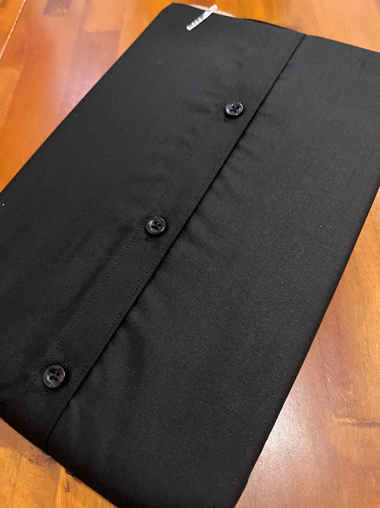 Pure Cotton Black Solid Shirt (44 HS)