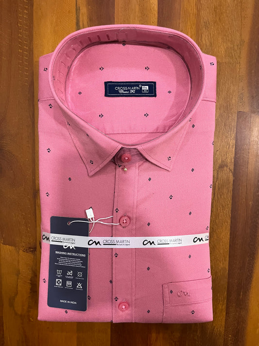Pure Cotton Pink Printed Shirt (44 FS)