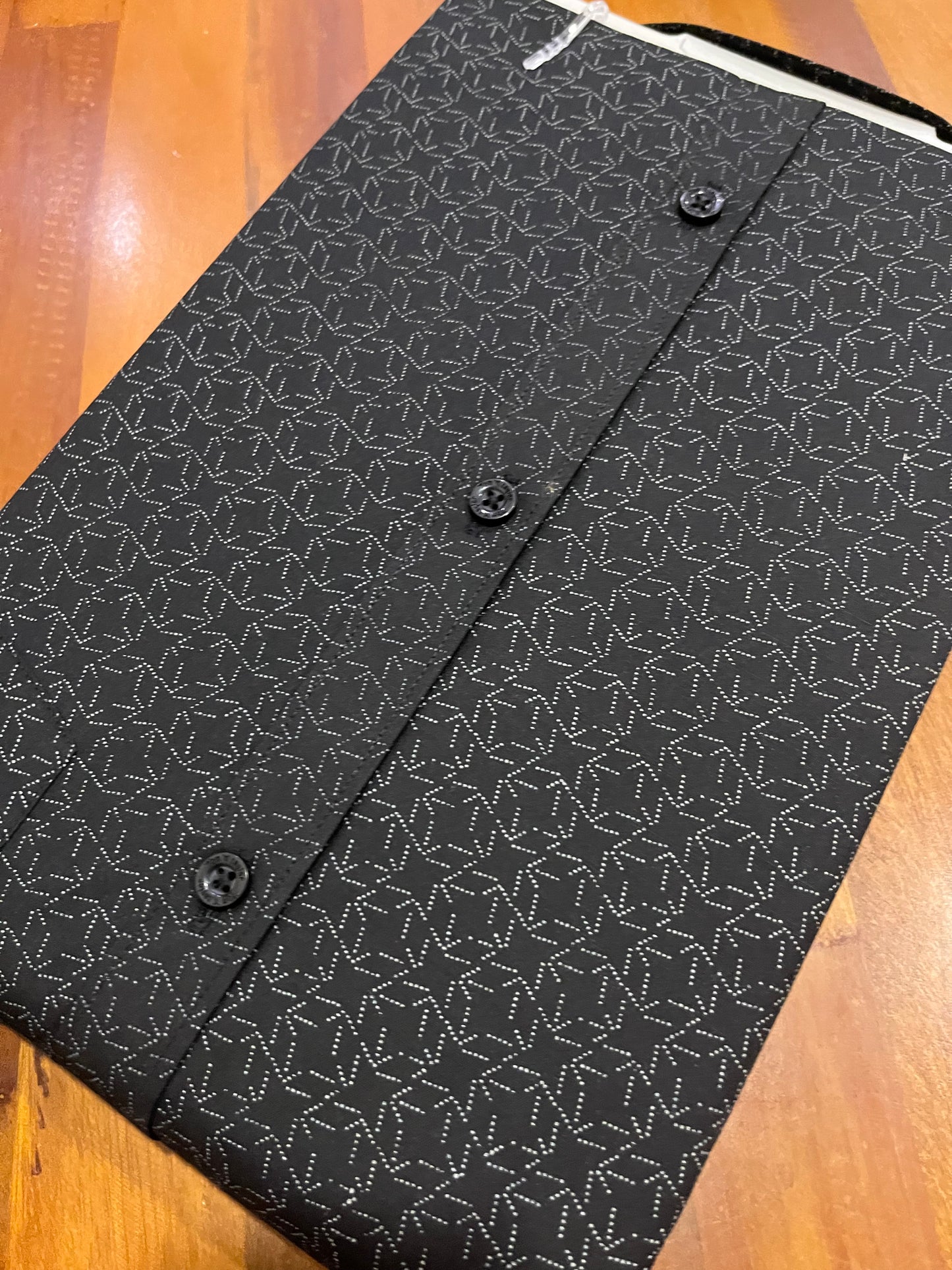 Pure Cotton Black Printed Shirt SLSHIRT 46 HS