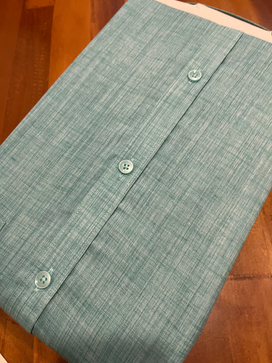 Pure Cotton Green Pattern Shirt (46 FS)
