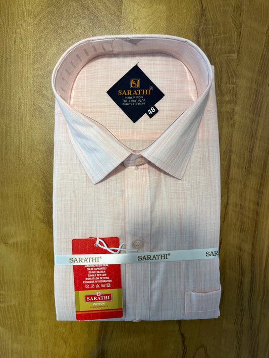 Pure Cotton Pink Plain Shirt SLSHIRT 48 FS