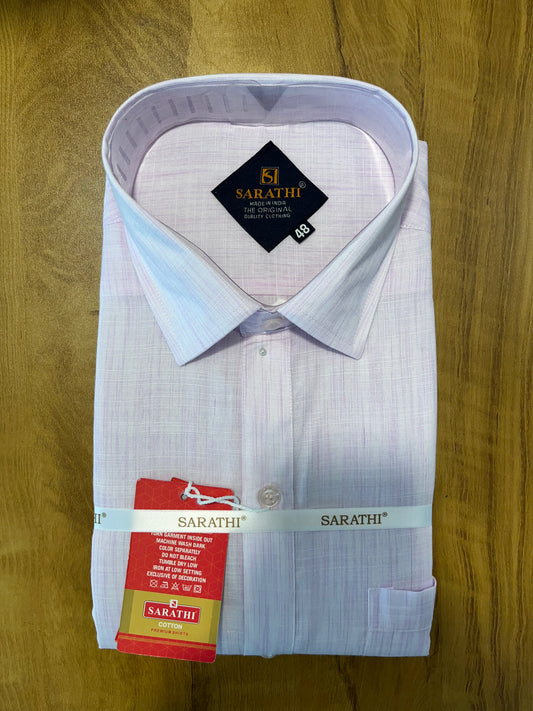Pure Cotton Light Lavender Plain Shirt SLSHIRT 48 FS