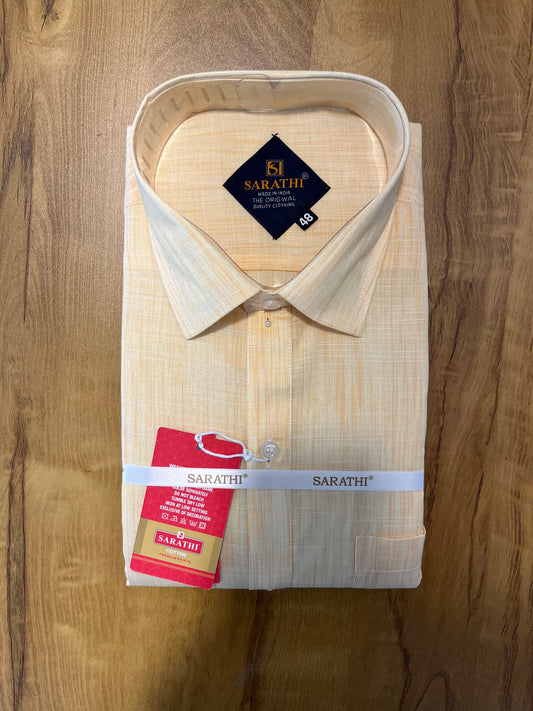 Pure Cotton Sober Orange Plain Shirt SLSHIRT 48 FS