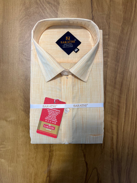Pure Cotton Sober Orange Plain Shirt SLSHIRT 46 FS