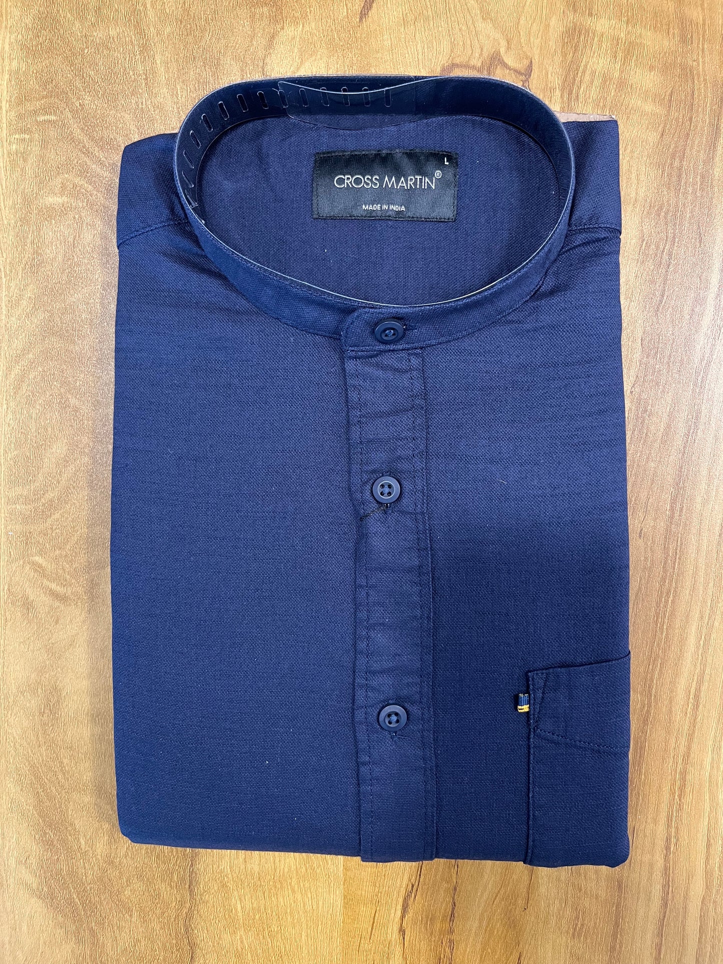 Southloom Blue Short Cotton Kurta Shirt for Men