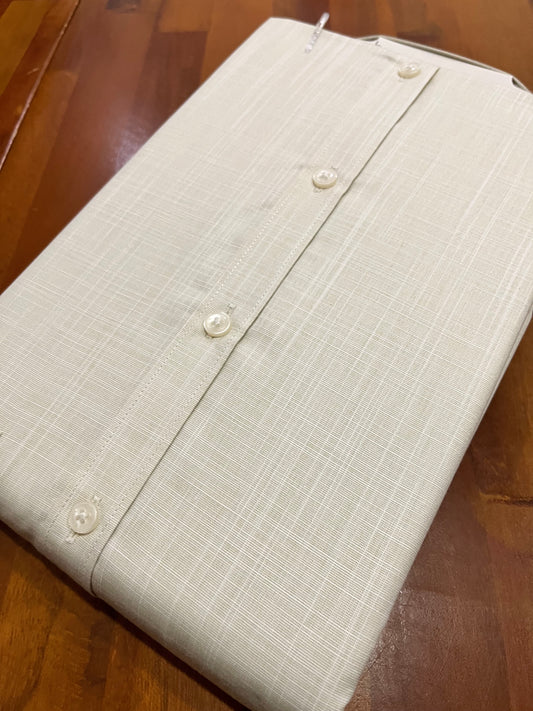 Pure Cotton Beige Lines Shirt (40 FS)