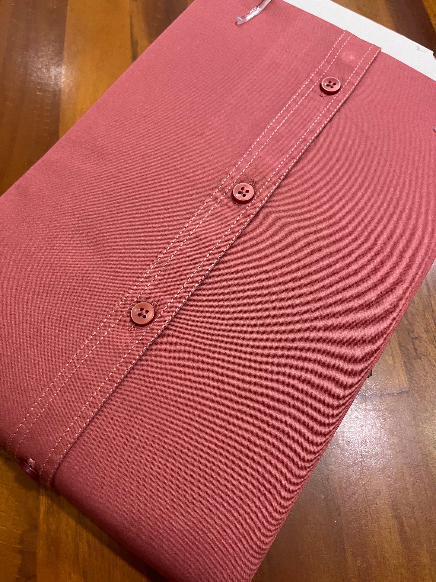 Pure Cotton Brick Red Solid Shirt SLSHIRT 38 HS