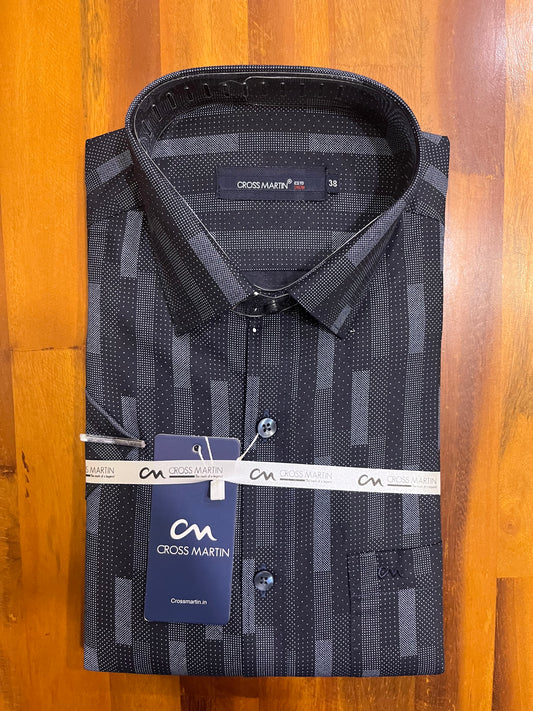 Pure Cotton Blue Printed Shirt SLSHIRT 38 HS