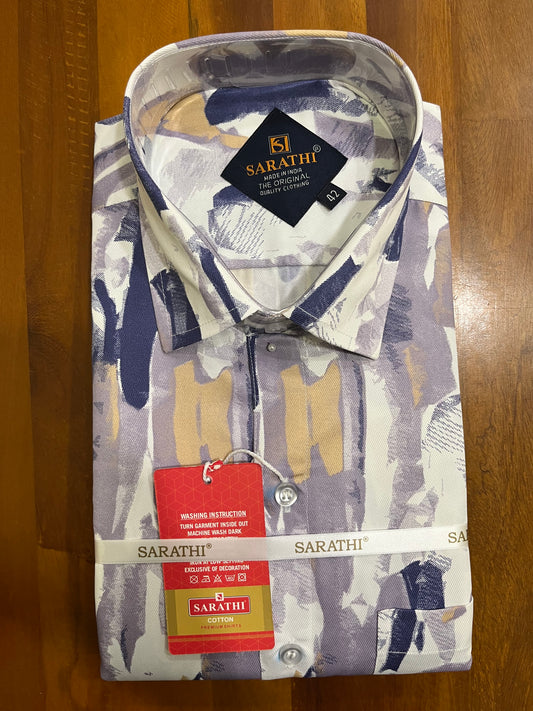 Pure Cotton Multi Colour Printed Shirt SLSHIRT 42 FS