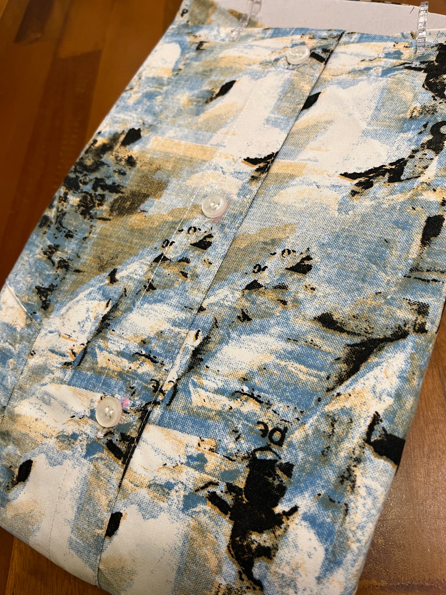 Pure Cotton Multi Colour Blue Printed Shirt SLSHIRT 44 FS