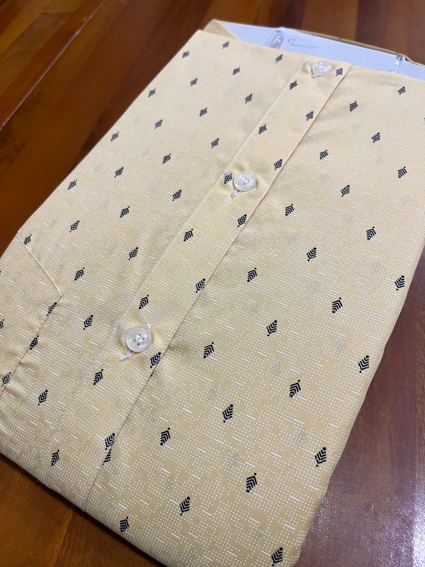 Pure Cotton Yellow Printed Shirt SLSHIRT 46 FS