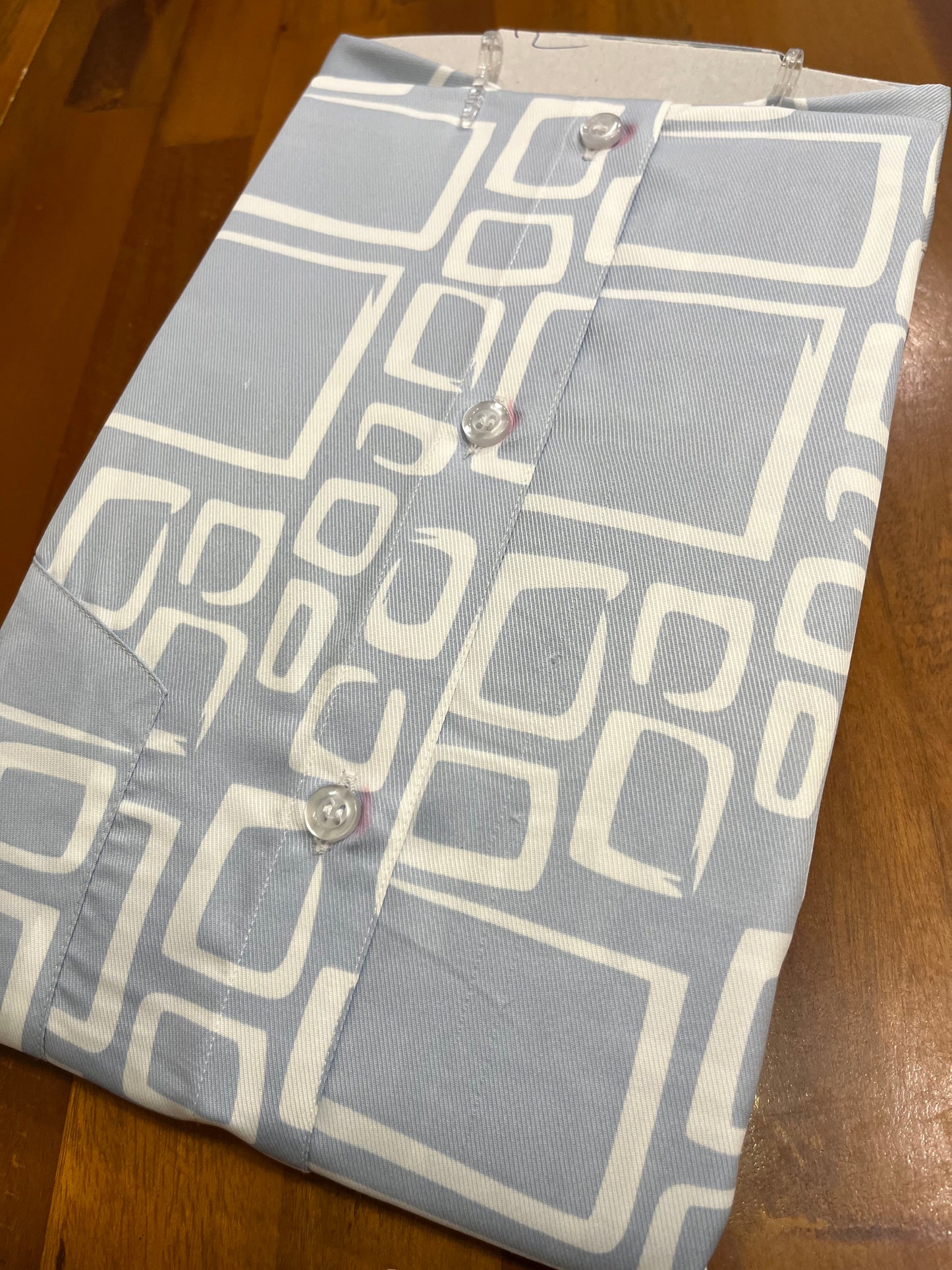 Pure Cotton Blue Printed Shirt SLSHIRT 46 FS