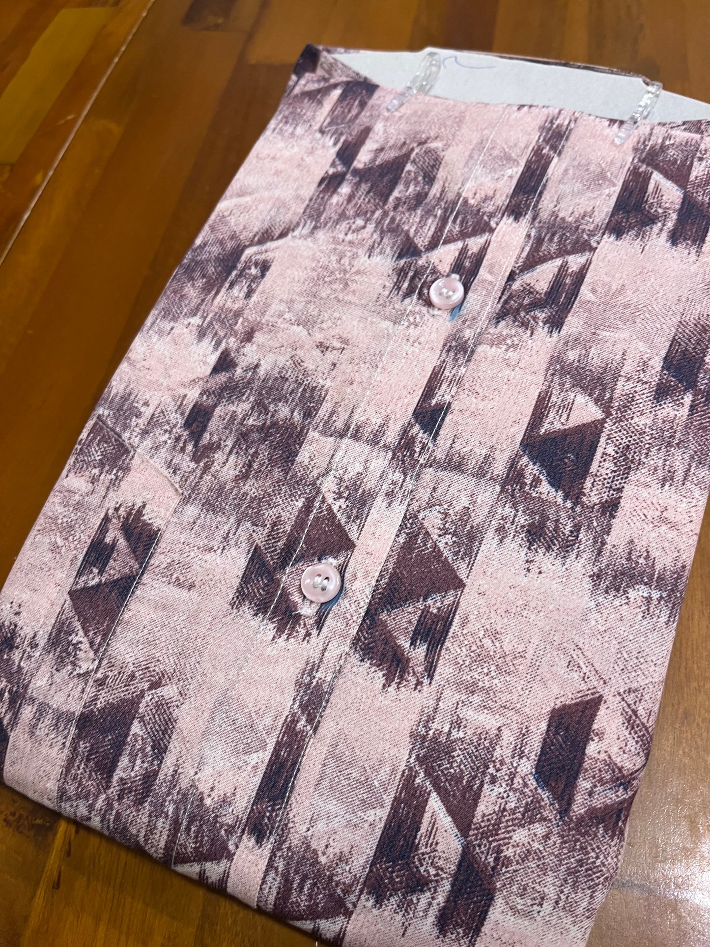 Pure Cotton Multi Coloured Pink Printed Shirt SLSHIRT 48 FS