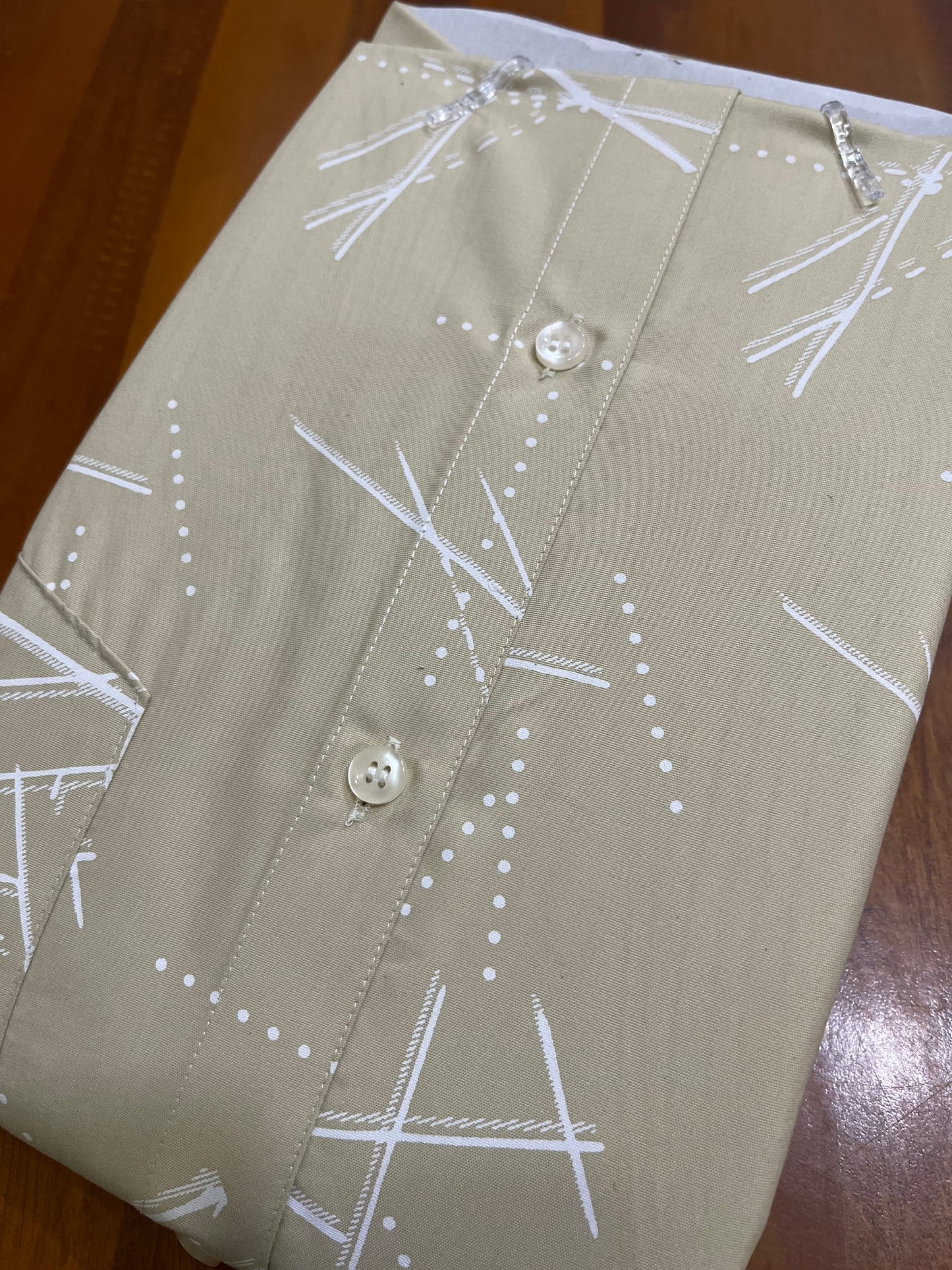 Pure Cotton Pastel Yellow Printed Shirt SLSHIRT 48 FS