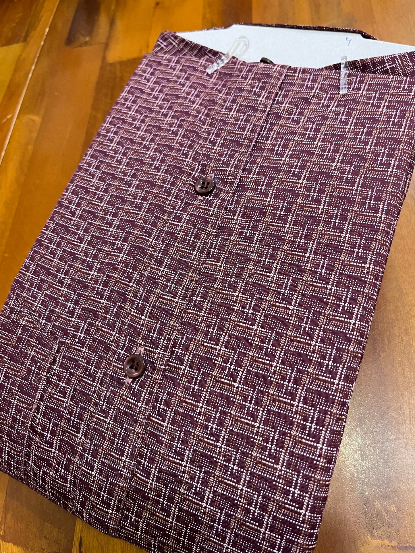 Pure Cotton Purple Printed Shirt SLSHIRT 48 FS
