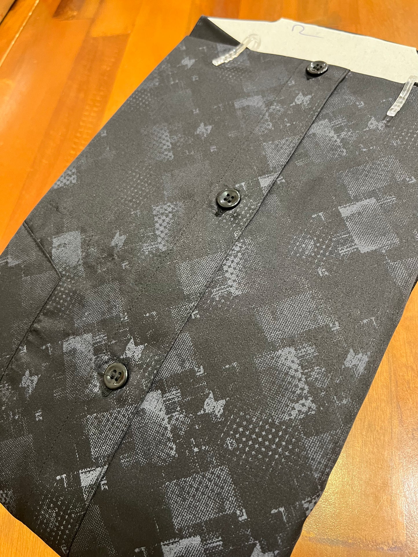 Pure Cotton Black Printed Shirt SLSHIRT 48 FS