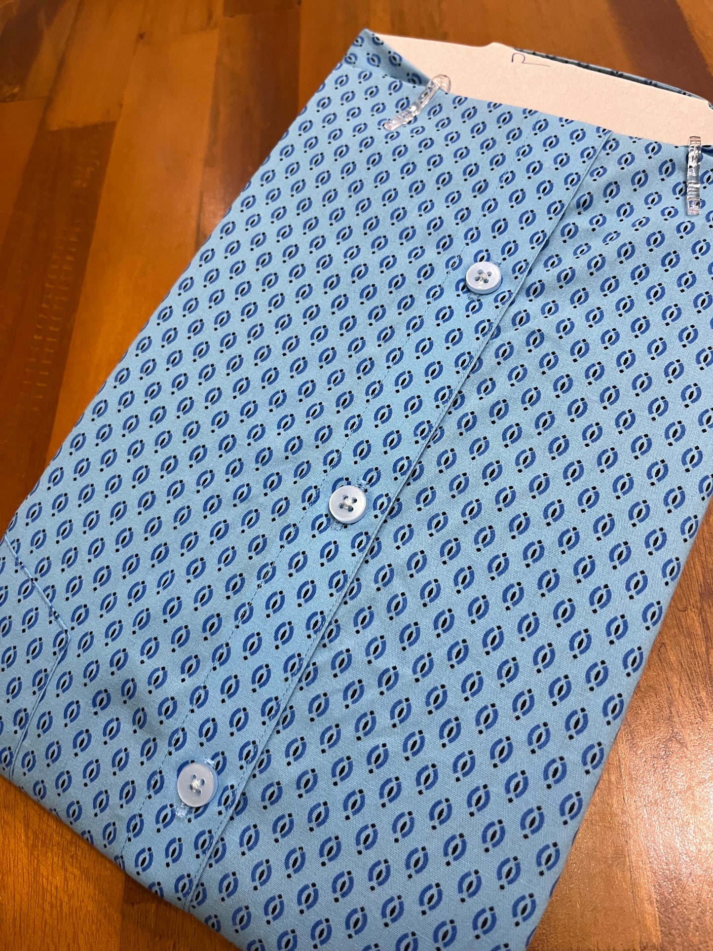 Pure Cotton Printed Blue Shirt SLSHIRT 38 HS