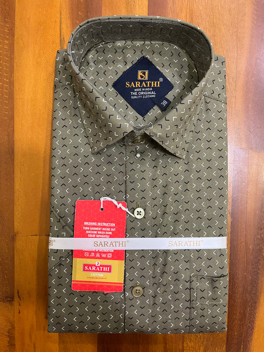 Pure Cotton Gray Printed Shirt SLSHIRT 38 HS