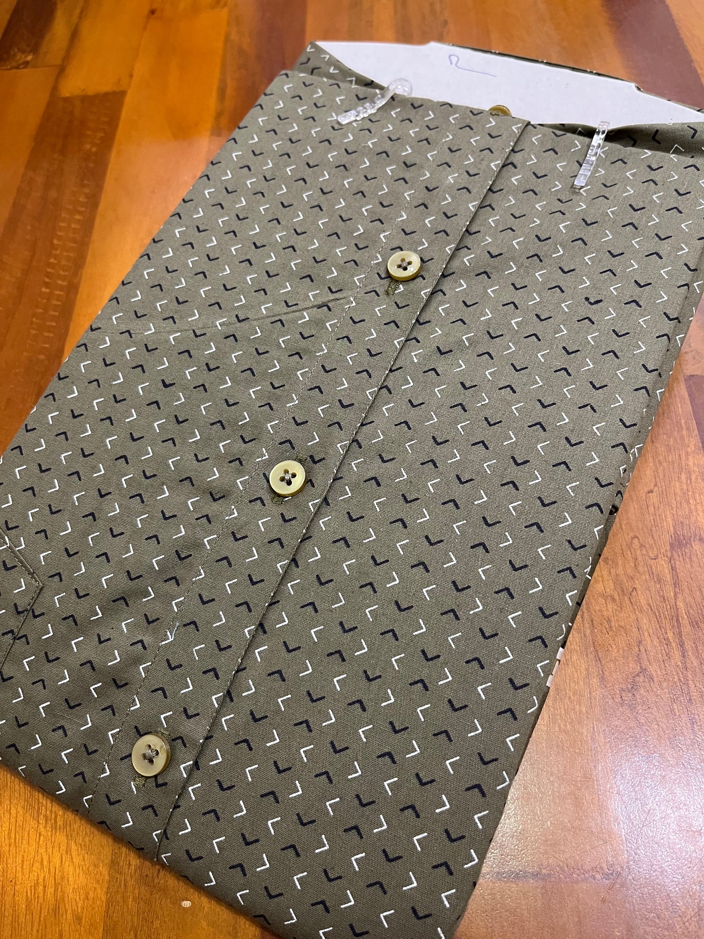 Pure Cotton Gray Printed Shirt SLSHIRT 38 HS