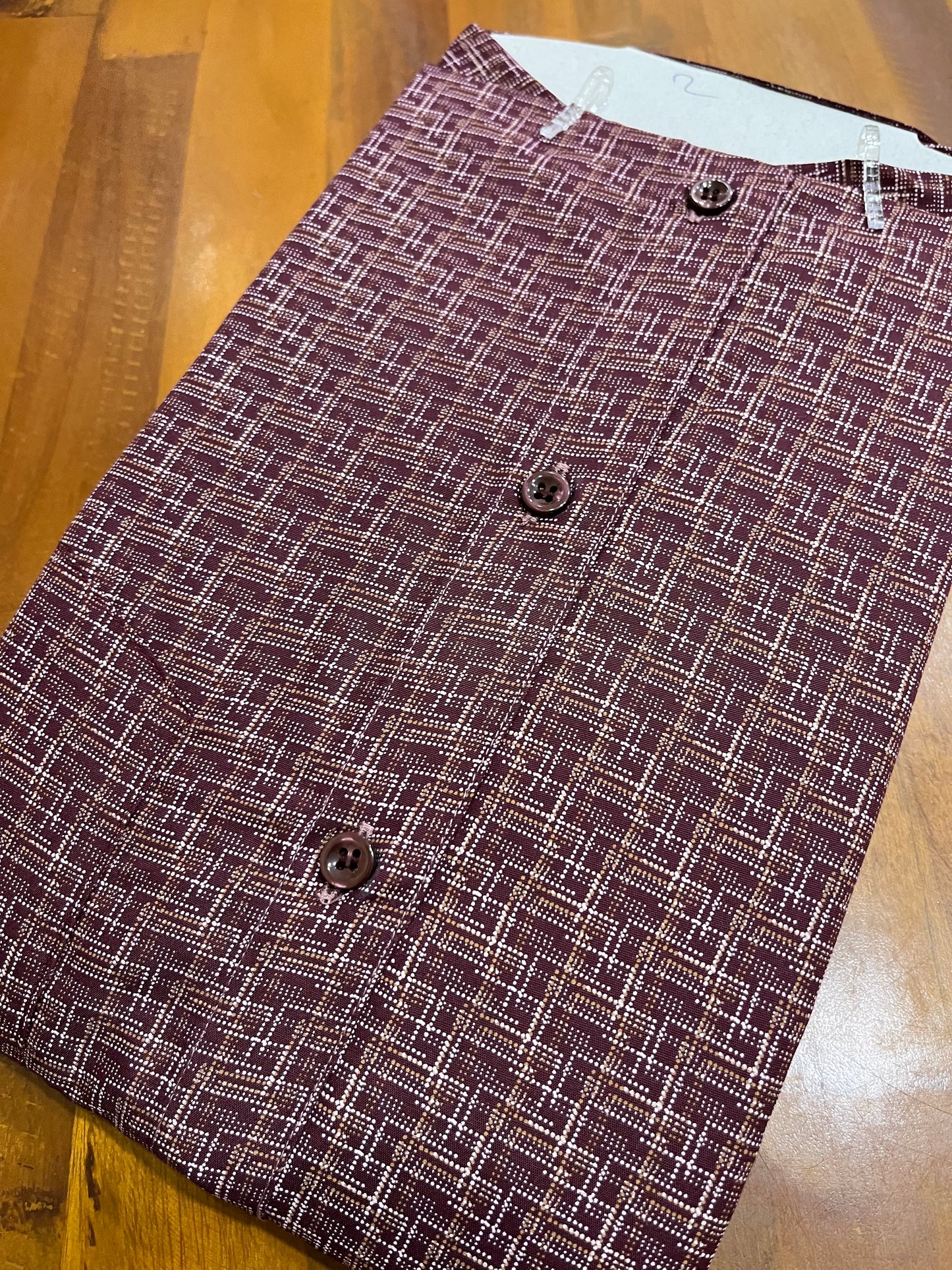 Pure Cotton Purple Printed Shirt SLSHIRT 46 HS