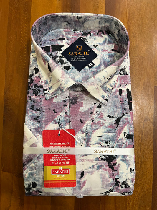 Pure Cotton Multi Coloured Printed Shirt SLSHIRT 48 HS