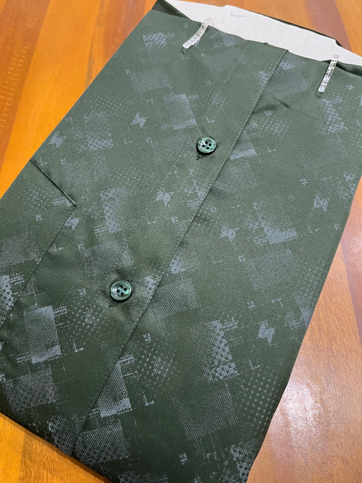 Pure Cotton Green Printed Shirt SLSHIRT 48 HS