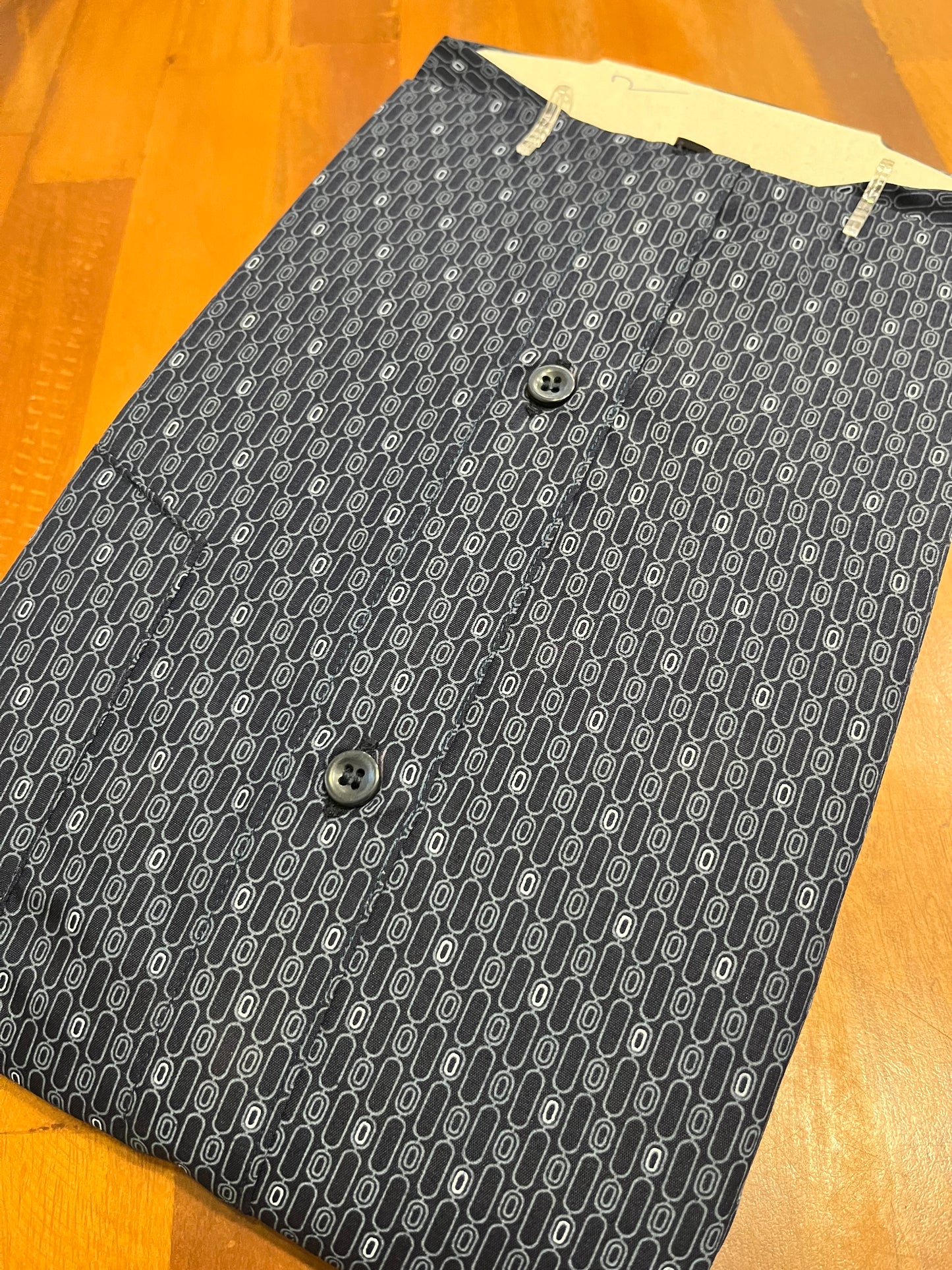 Pure Cotton Dark Blue Printed Shirt SLSHIRT 48 HS