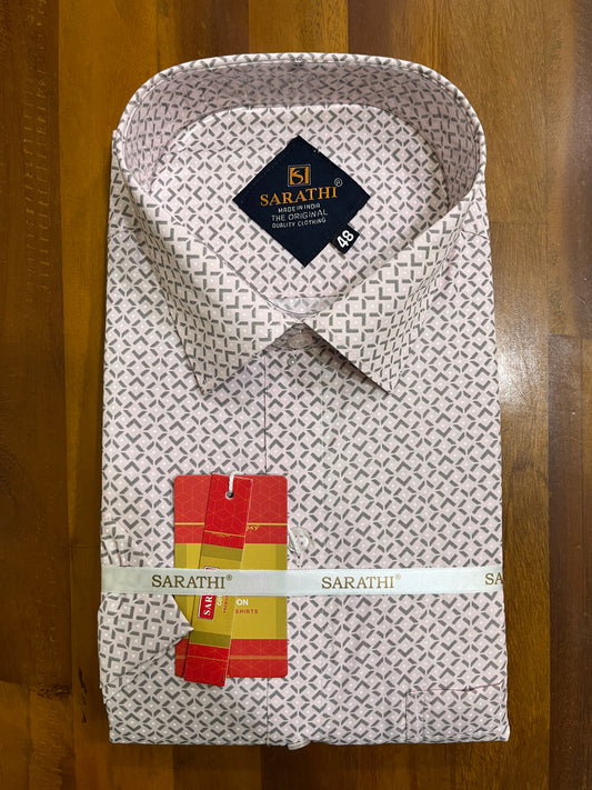Pure Cotton Pink Printed Shirt SLSHIRT 48 HS