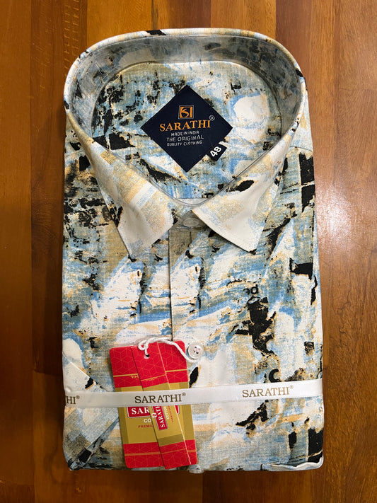 Pure Cotton Multi Coloured Printed Shirt SLSHIRT 48 HS