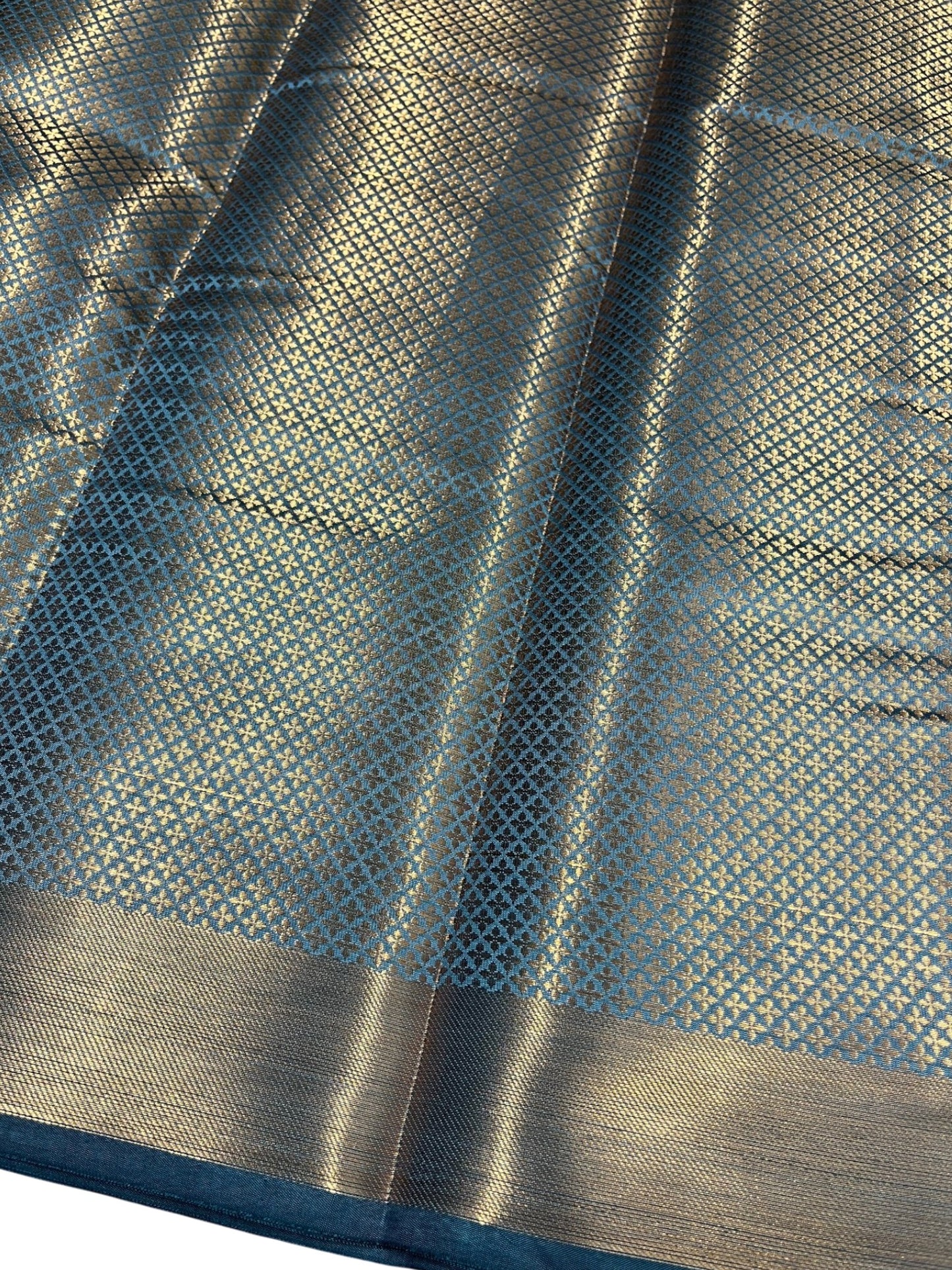 Southloom Premium Semi Silk Zari Work Bridal Brocade Saree in Grey with Matching Pallu