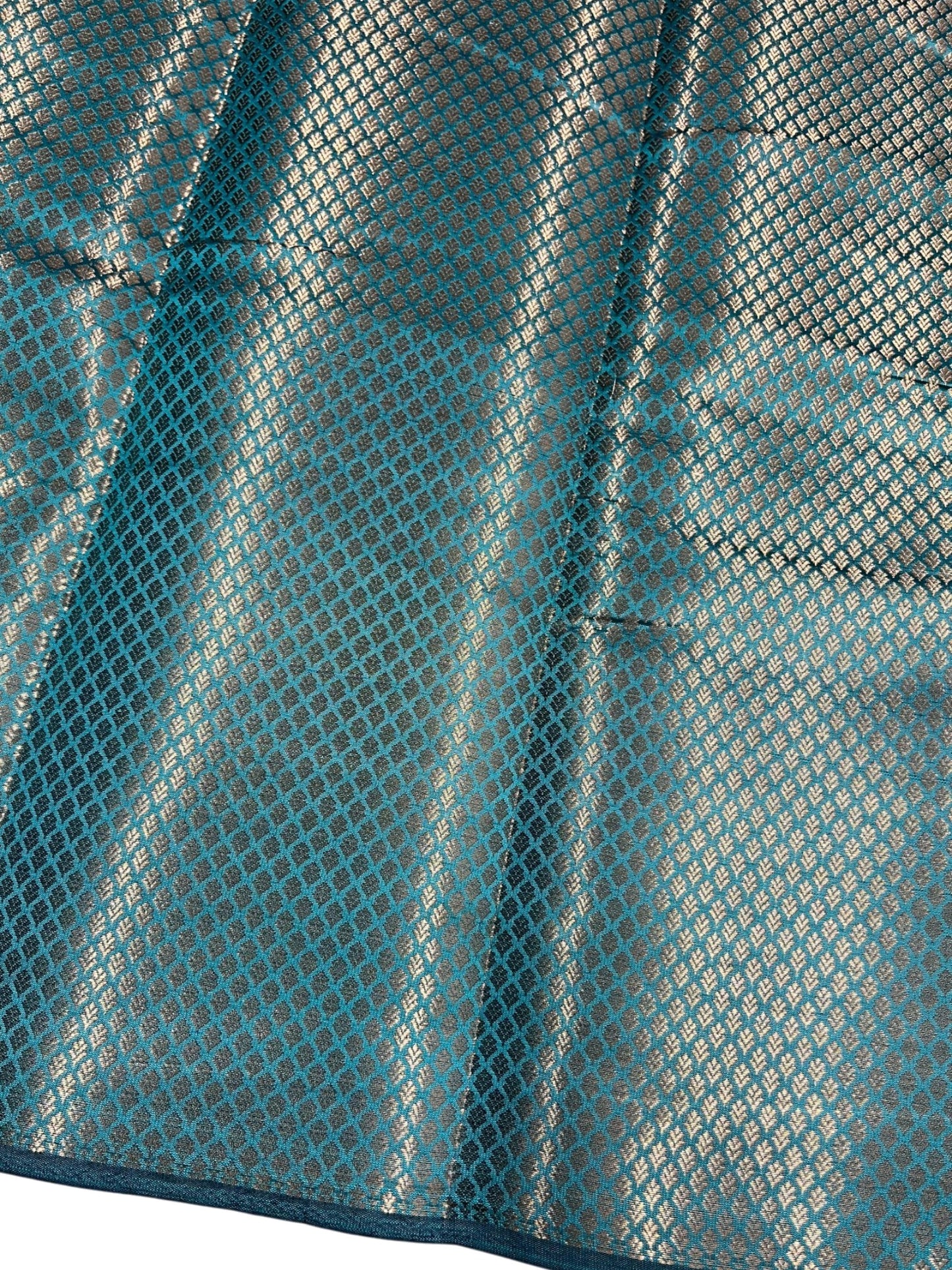 Southloom Premium Semi Silk Zari Work Bridal Brocade Saree in Blue with Matching Pallu