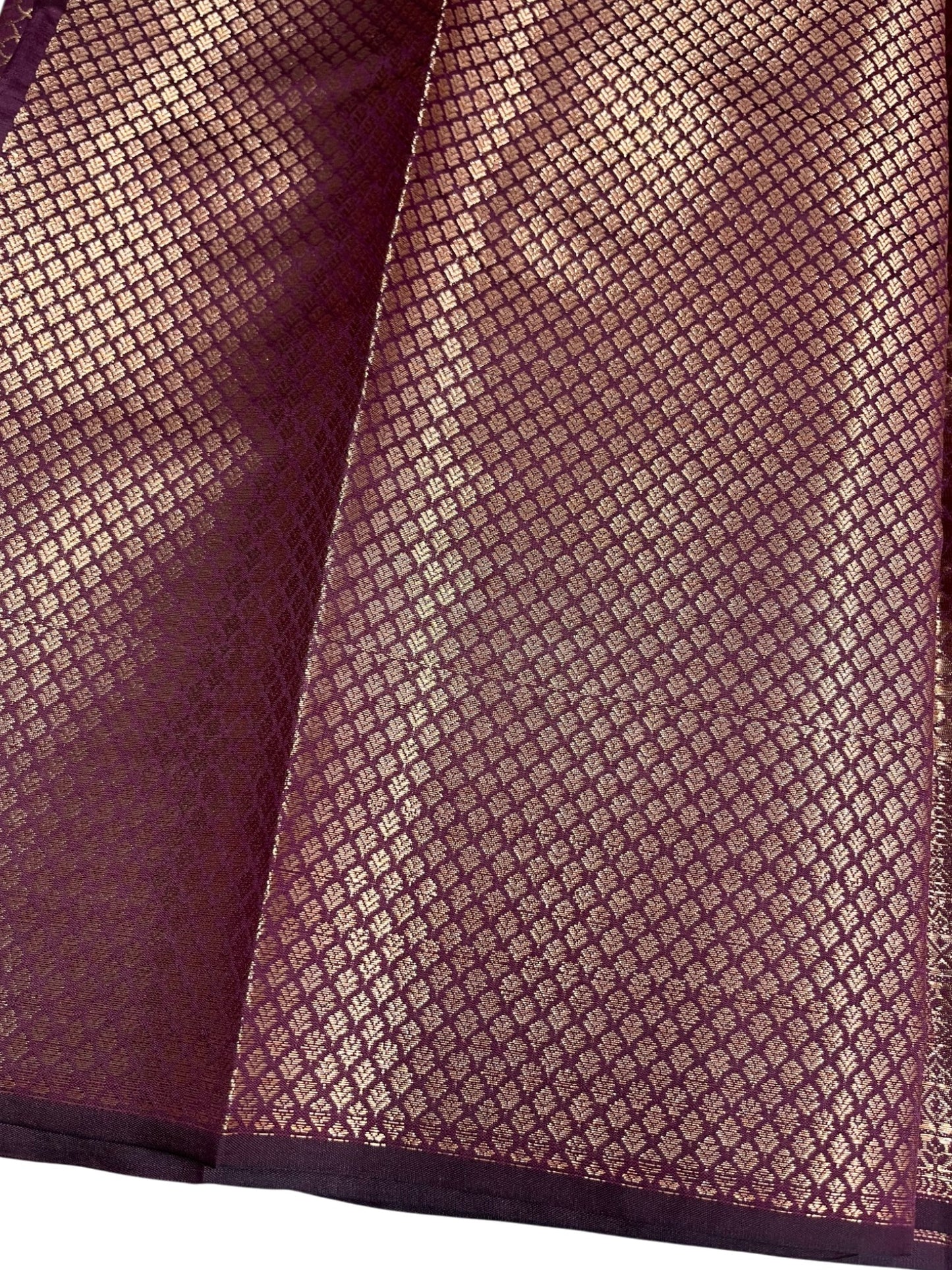 Southloom Premium Semi Silk Zari Work Bridal Brocade Saree in Dark Purple with Matching Pallu