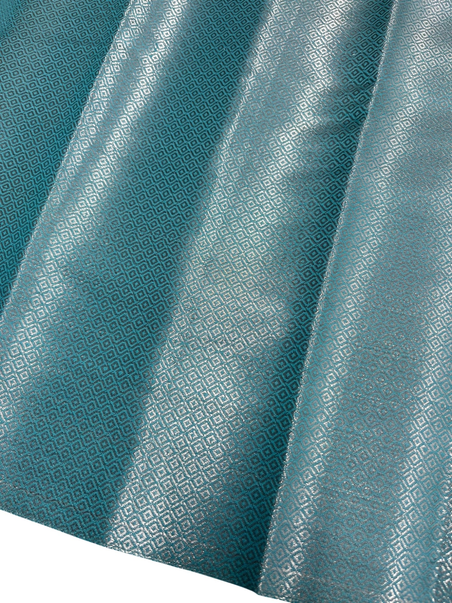 Southloom Brocade Silk Saree with Silver Zari Work in Blue Pastel Shade