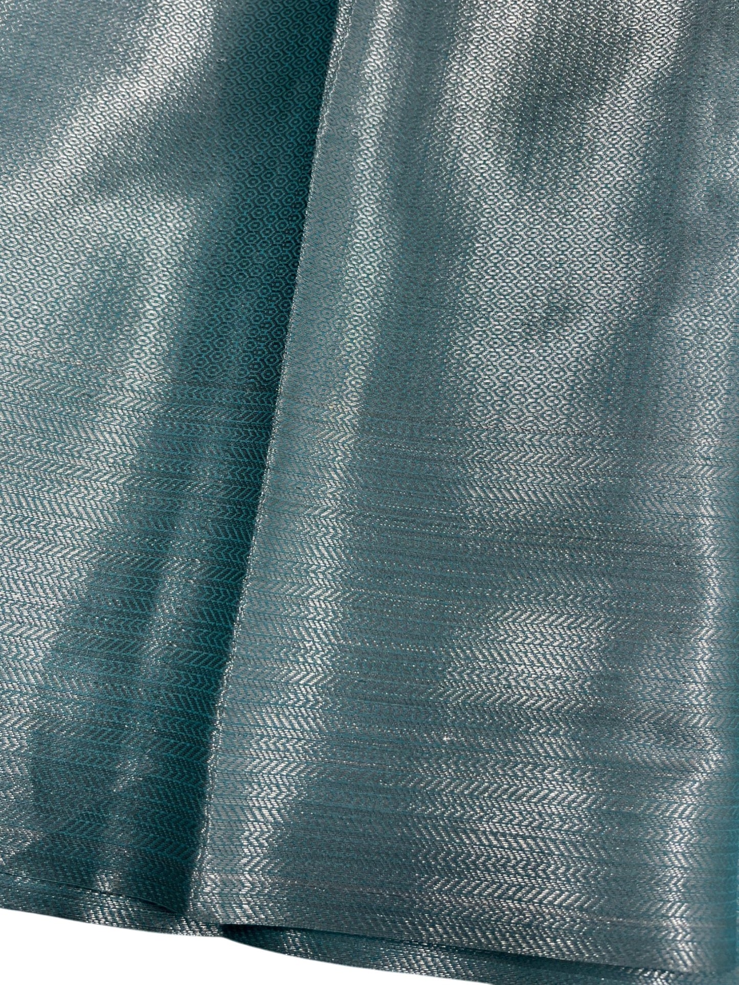 Southloom Brocade Silk Saree with Silver Zari Work in Blue Pastel Shade